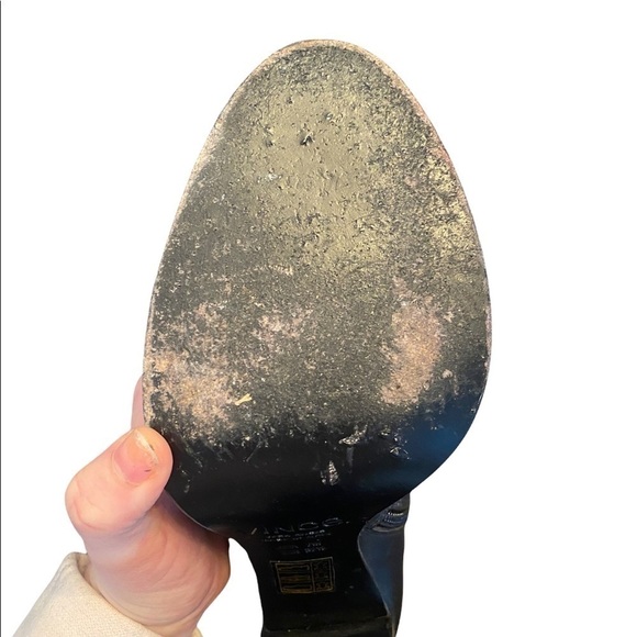 VINCE black leather booties - Picture 5 of 6